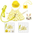 thumbnail image 3 of Conjunto de de de animales para mascotas, conejo, hurones, , chaleco, disfraz, ropa floral, verano, , boda, d Banana_S Yinane Arnés para vestido de conejo, 3 of 7