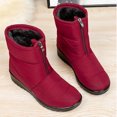 thumbnail image 4 of Botas de nieve forradas de piel, zapatos de nieve para tobillo, mujeres acogedoras de talla grande para actividades al aire libre, 4 of 9