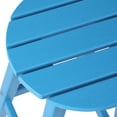 thumbnail image 5 of Costaelm Paradise 24" HDPE Round Outdoor Patio Counter Height Bar Stool, Pacific Blue, 5 of 8