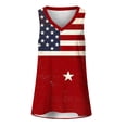 thumbnail image 4 of TEAJOPSUU Red White Blue Tank Tops for Womens Sleeveless Stars and Stripes V-Neck Comfy Blouses Summer Going Out Wear B-Red, 4 of 6
