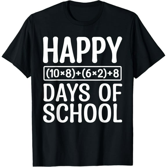Exquisite and comfortable-Happy 100th Day Of School Funny Math Equation Teacher Kids T-Shirt