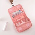 thumbnail image 3 of , , Artículos de Tocador Impermeables de Gran Capacidad de Tamaño de Viaje, Bolsa Organizadora de Maquillaje Rosa, 3 of 6