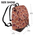 thumbnail image 2 of Ratiio American Football1 Pattern Womens Backpack Purse Leather Backpack Purse for Women Travel Fashion Backpack Designer Ladies Shoulder Bags, 2 of 4