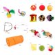 thumbnail image 3 of 30x Cat Tunnel Toys Set Pet Feather Toy Teaser Animales Ratones Ratón Tienda de para ejercicio Interior Hogar Suministros Salvador Varita teaser de gato, 3 of 10