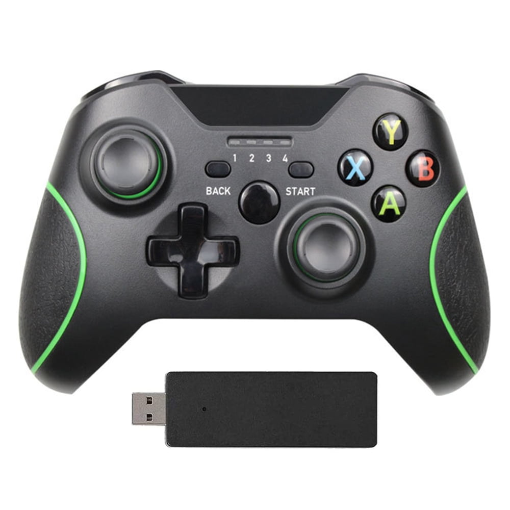voor eeuwig keten Millimeter LNKOO Wireless Controller for Xbox One, 2.4GHZ Gamepad Joystick with  Dual-Vibration with Receiver for PS3 /One Elite/Xbox One/One S/One X/PC Windows  10（Black） - Walmart.com
