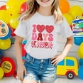 thumbnail image 2 of PMVFHDE T-Shirts pour Filles Hauts d'Été 2025 Mode Filles Hauts T-Shirts Fille Hauts d'Été Filles et Garçons T-Shirt Col Rond Manches Courtes T-Shirt Décontracté d'Été Blanc, 2-3 Ans, 2 of 4