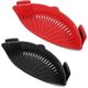 thumbnail image 1 of Food Strainers Fine Mesh Strainer 2 Pack Gift, Clip On Colander Rice, 1 of 5