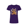 thumbnail image 1 of Playera Blusa de Oso Millonario con Dólares Dinero Ropa De Mujer Color Morado Talla Mediana Marca Emil SaEs, 1 of 4