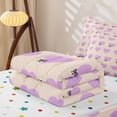 thumbnail image 5 of Erosebridal Kawaii Hearts Zipper Full Size Comforter Sets with Fitted Sheet and 2 Pillowcases, Lovely HeartZipper Bedding Set, Polka Dots Reversible, Lilac Heart, Polka Dots Reversible, 5 of 7