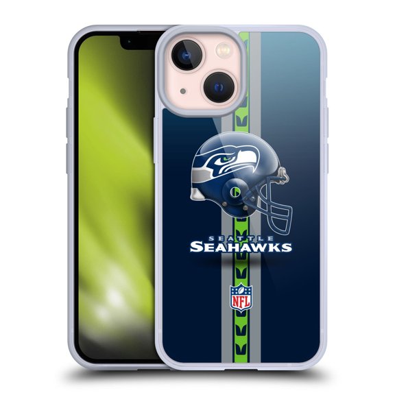 Head Case Designs NFL Seattle Seahawks Logo Helmet Soft Gel Case for Apple iPhone 13 Mini
