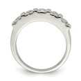 thumbnail image 2 of Auriga Fine Jewelry 925 Sterling Silver White Cubic Zirconia Wedding Band Ring Size 8 for Women, 2 of 6