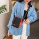 thumbnail image 5 of Bolso de mensajero de Color Universal para mujer bolso informal deportivo de nailon para teléfono móvil bolso cruzado de hombro con cremallera pequeña para calle, 5 of 7