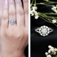 thumbnail image 3 of Rosec Jewels Lab Diamond Vintage Floral Engagement Ring (EF-VS Quality) - Ready to Gift, 925 Sterling Silver, US 4.00, 3 of 8