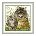 thumbnail image 1 of DIY Needlwork Stamped Cross Stitch Embroidery - Cat Pattern 14CT 34x34cm, 1 of 8