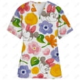 thumbnail image 5 of Uniforme de enfermera de verano con estampado de Mickey Mouse de Disney, ropa de trabajo para dentistas, salones de belleza y tiendas de mascotas, camisetas con cuello en V y bolsillos, 5 of 5