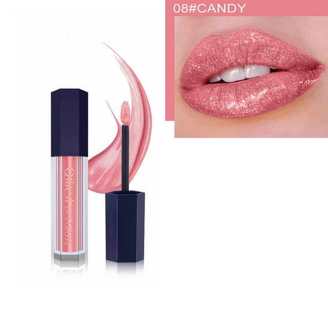 Diamond Moisturizer Glitter Lipgloss Tint Cosmetics Brillo de labios líquido nutritivo (L19055-08#)