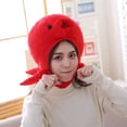 thumbnail image 2 of Anime Movie Red Octopus Head Hat Cosplay Props Accessories Plush Head Fancy Taiyaki Cosplay Cap, 2 of 8