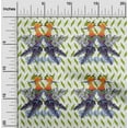 thumbnail image 2 of oneOone Polyester Spandex Green Fabric Tropical Birds With Geometrical Background Craft Projects Decor Fabric Printed By The Yard 56 Inch Wide, 2 of 4