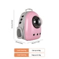 thumbnail image 3 of Carrier Pet Backpack Transpirable Pet Dog Outing Bag Space Pet Backpack (Rosa), 3 of 3