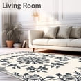 thumbnail image 2 of ODIKA 6'x9' Machine Washable Non-Slip Area Rug, Luxurious Boho Floral Medallion Contemporary Artistic High Traffic Rug, Ivory, 463916, 2 of 7
