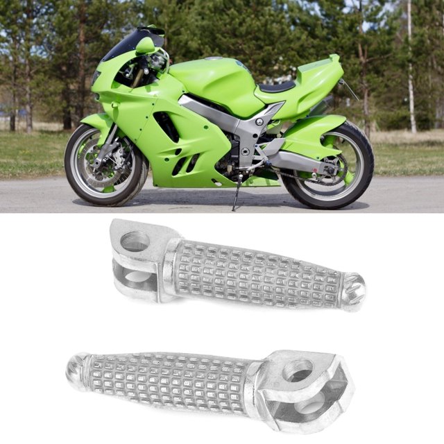 Par de para motocicleta, reposapiés delantero para motocicleta, Pedal de clavija apto para Kawasaki ZX-9R/Z750/Z750S/ NINJA 650R,Reposapiés delantero para motocicleta, reposapiés izquierdo y derecho, Higoodz Accesorio de coche