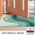 thumbnail image 3 of Blue and Gold Marble Flow Veins Pattern Door Rugs,Washable Non Slip Door Mats Indoor,Decorative Door Mats,Entry Mat Indoor for Entrance,Bedroom,Kitchen,Bathroom,17"x30", 3 of 6