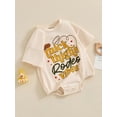 thumbnail image 3 of CIYCuIT Baby Girls Summer Cute Romper Short Sleeve Letter Print Jumpsuit Newborn Infant Crew Neck T-shirt Bodysuit for Casual Daily 3M 6M 12M 18M, 3 of 8