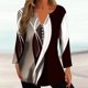 thumbnail image 1 of Ichuanyi liquidación de mujeres impresión casual holgada cuello redondo suelto camiseta de manga larga blusa ICHUANYI WER2023082207032, 1 of 5