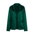 thumbnail image 4 of Dasayo Velvet Women Blazers Green Dressy Formal Fitted Blazer Womens Jacket S, 4 of 8