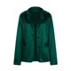 thumbnail image 4 of AUNVITO Women's Solid Velvet Blazer Notch Lapel Long Sleeve with Faux Pockets Elegant and Chic Style, 4 of 8