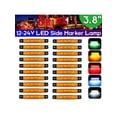 thumbnail image 2 of 20Pcs 12V-24V 3.8" 6 LED Front Rear Side Marker Indicator Lights LED Lamp Indicator For Car Truck Trailer Lorry Bus -White/Red/Amber/Blue/Green, 2 of 5