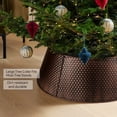 thumbnail image 6 of Ayieyill 28 Inch Christmas Tree Collar, Metal Christmas Tree Skirt, Water Base Protection, Bronze, 6 of 7