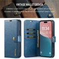 thumbnail image 6 of For iPhone 16 DG.MING Crazy Horse Texture Detachable Magnetic Leather Phone Case,Blue,For iPhone 16, 6 of 9