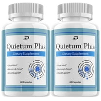 (2 Pack) Quietum Plus Brain Supplement Capsules – All-Natural Maximum Strength Formula for Enhanced Memory and Focus pills, QuietumPlus Support and Reviews (120 Capsules)