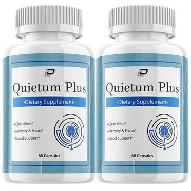 (2 Pack) Quietum Plus Brain Supplement Capsules – All-Natural Maximum Strength Formula for Enhanced Memory and Focus pills, QuietumPlus Support and Reviews (120 Capsules)