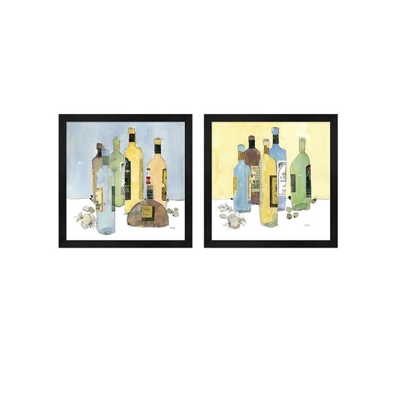 Metaverse Sam Dixon 'Garlic and Oil' Framed Art (Set of 2)
