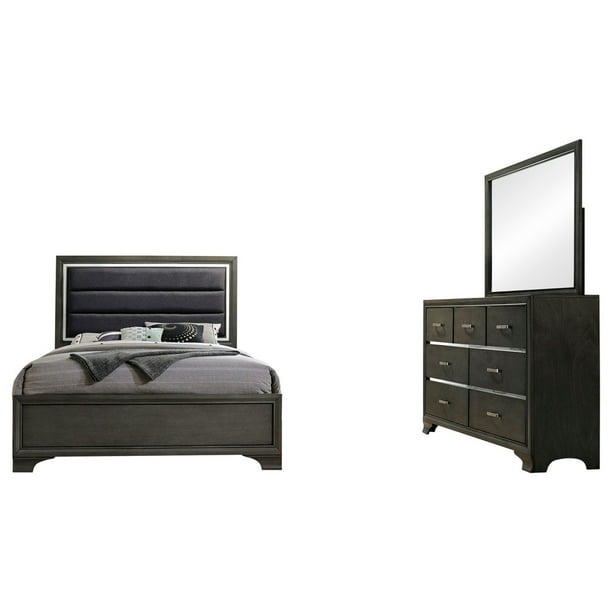 Modern Upholstered Bedroom Set, White Upholstered King Bedroom Set