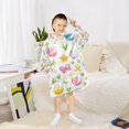 thumbnail image 6 of FORMRS Wearable Blanket Hoodie with Sleeves for Kids Cozy Flannel Sweatshirt, Colorful Easter Eggs, 6 of 7