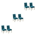 thumbnail image 3 of Fundas para sillas de comedor Inteprter 2 piezas Terciopelo Resistente a los Arañazos Color Verde Azulado, 3 of 6