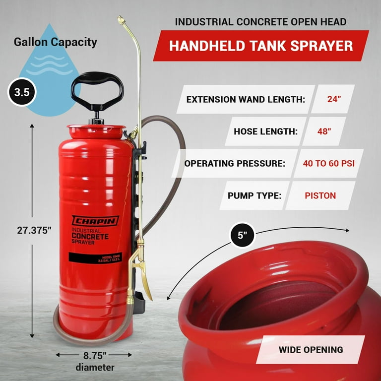 Chapin 3.5 Gallon Tri-Poxy Industrial Concrete Sprayer