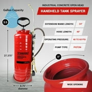 Chapin 1949 3.5 Gallon Tri-Poxy Industrial Open Head Sprayer for Professional Concrete Applications with All Brass Components, Red