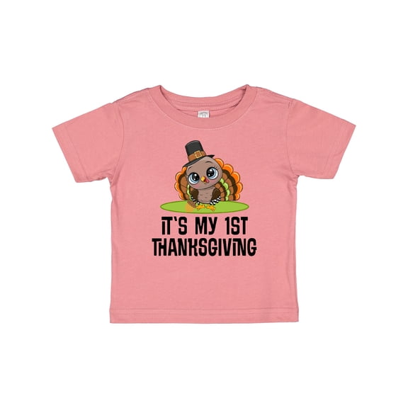 Inktastic First Thanksgiving Pilgrim Turkey Boys or Girls Baby T-Shirt