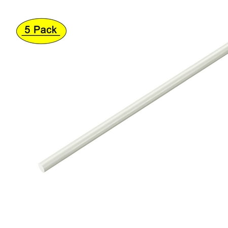 

Uxcell Round Rod 1/8 Dia 20 Length FRP Fiberglass Round Rod Engineering Bar Plastic White 5pcs