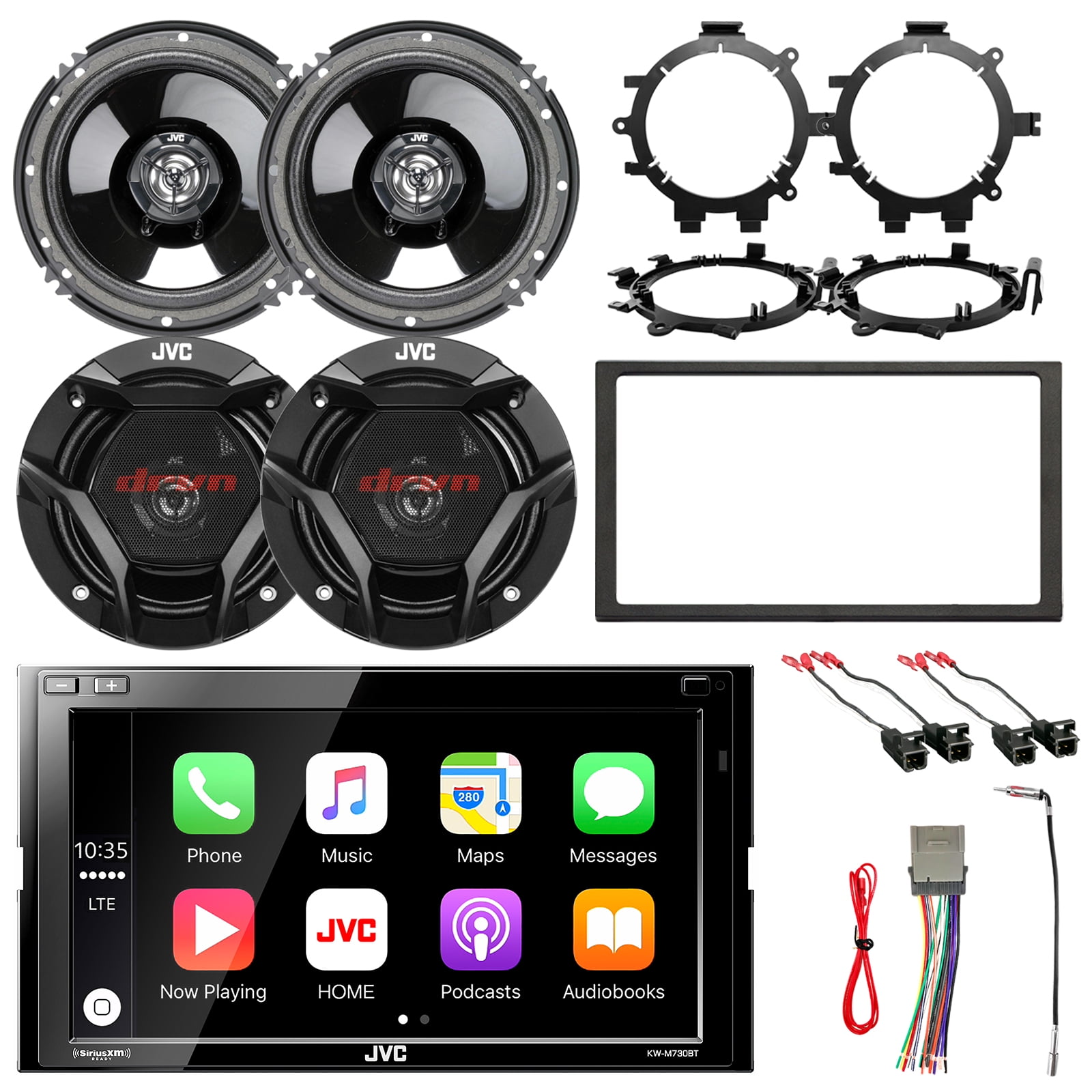 JVC KWM730BT DoubleDIN Digital Receiver, Dash Kit Select 19942012