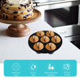 thumbnail image 5 of KONTONTY Silicone Muffin Cake Mold for Baking Black Reusable and Air Fryer Accessories 7 Grids, 5 of 8