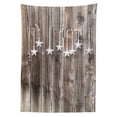 thumbnail image 3 of Ambesonne Prehistoric Country Tablecloth Rectangular Table Cover, Grey Stars, 60"x90", Brown Grey, 3 of 4