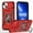 Red, variant on For Apple iPhone XR Utter Tough Metal Ring Movable Camera Window Hybrid Case Cover - Red
