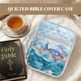 thumbnail image 3 of Pzuqiu Sea Turtle Bible Carrying Case for Women Fashion Large Quilted Bible Cover Lightweight Study Scripture Bag with Handle for Baptism Christenings Birthdays Celebrations, 3 of 7