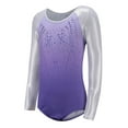 thumbnail image 2 of Girls Long Sleeve Ballet Leotard Toddler Sparkly Rhinestone Dancewear Body Suit, Stretchy Gym Suit for Dance Class, Gymnastic Exercise, 2 of 9