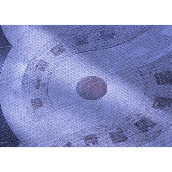 Ahgly Company Machine Washable Indoor Rectangle Transitional Purple Mimosa Purple Area Rugs, 5' x 7'